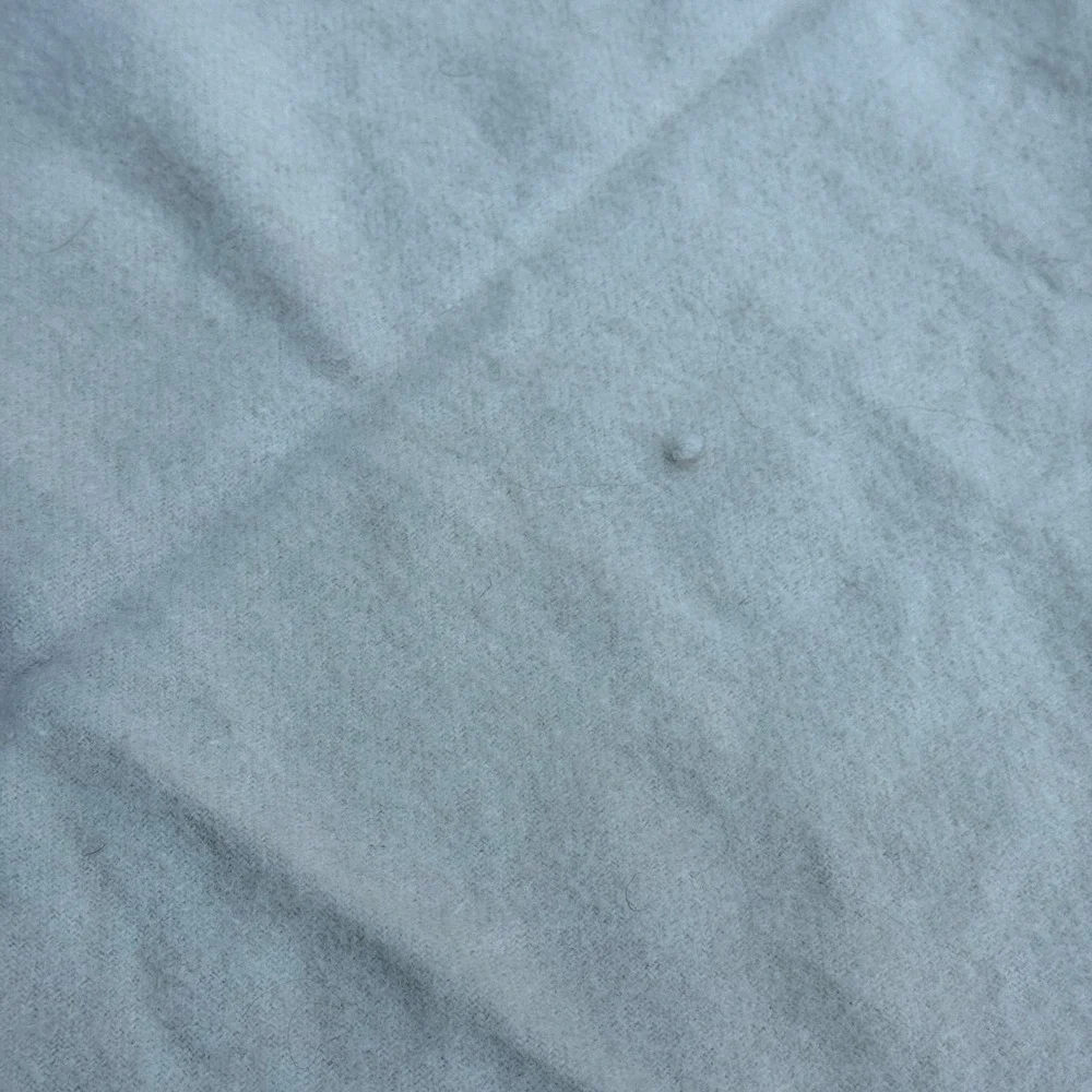 Faribo Pure & Simple Blanket Twin Cream Washable Wool Satin Trim Vintage USA